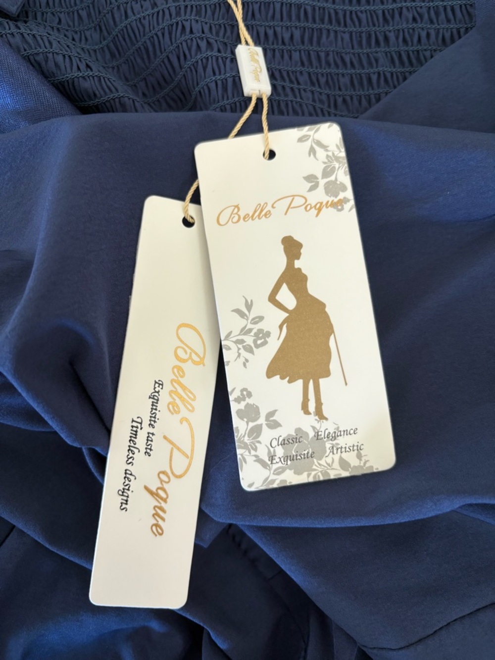 New 2XL Belle Poque Navy Vintage 1950’s A Line Midi Swing Dress - Picture 7 of 16